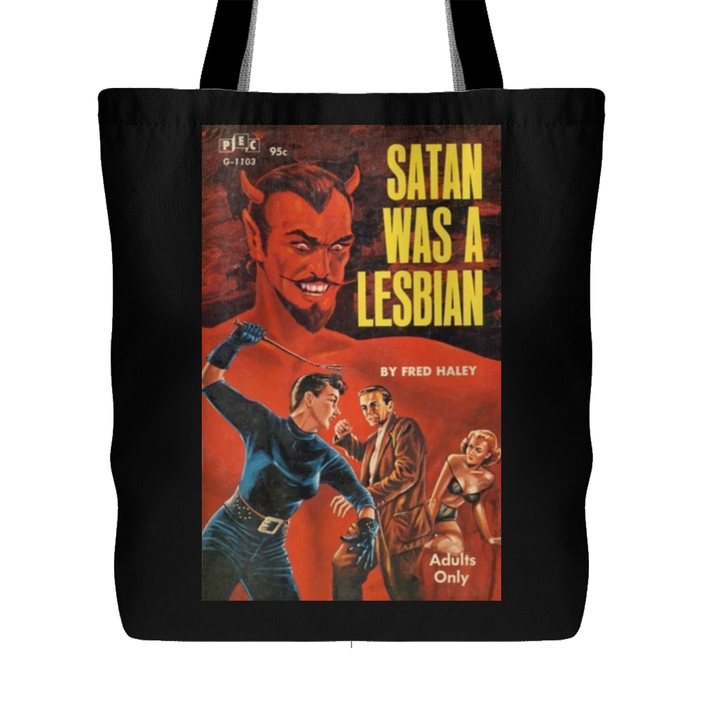 Satan Was a Lesbian tote Black
