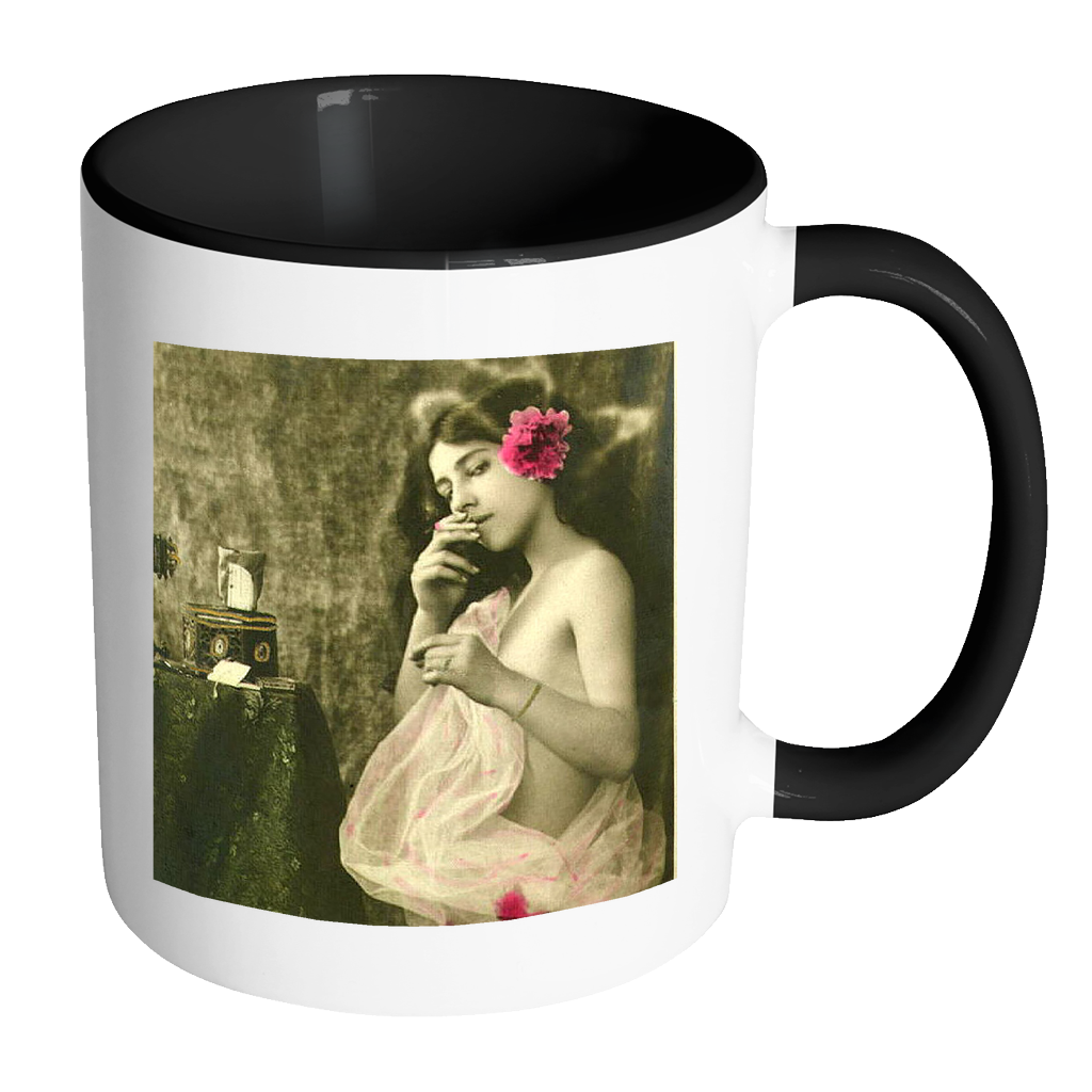 Victorian Pinup girl photo on 11oz mug