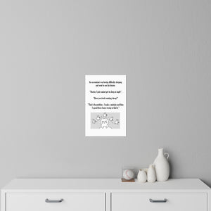 Funny Accountant Wall Decals - Sleep Humor Decor for Home & Office