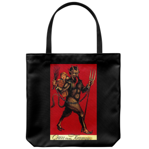 Krampus Tote on Black background