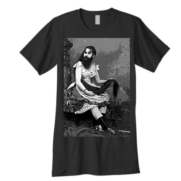 Bearded Lady T-Shirt; Freaks, Freakshow Unisex Cotton Tee