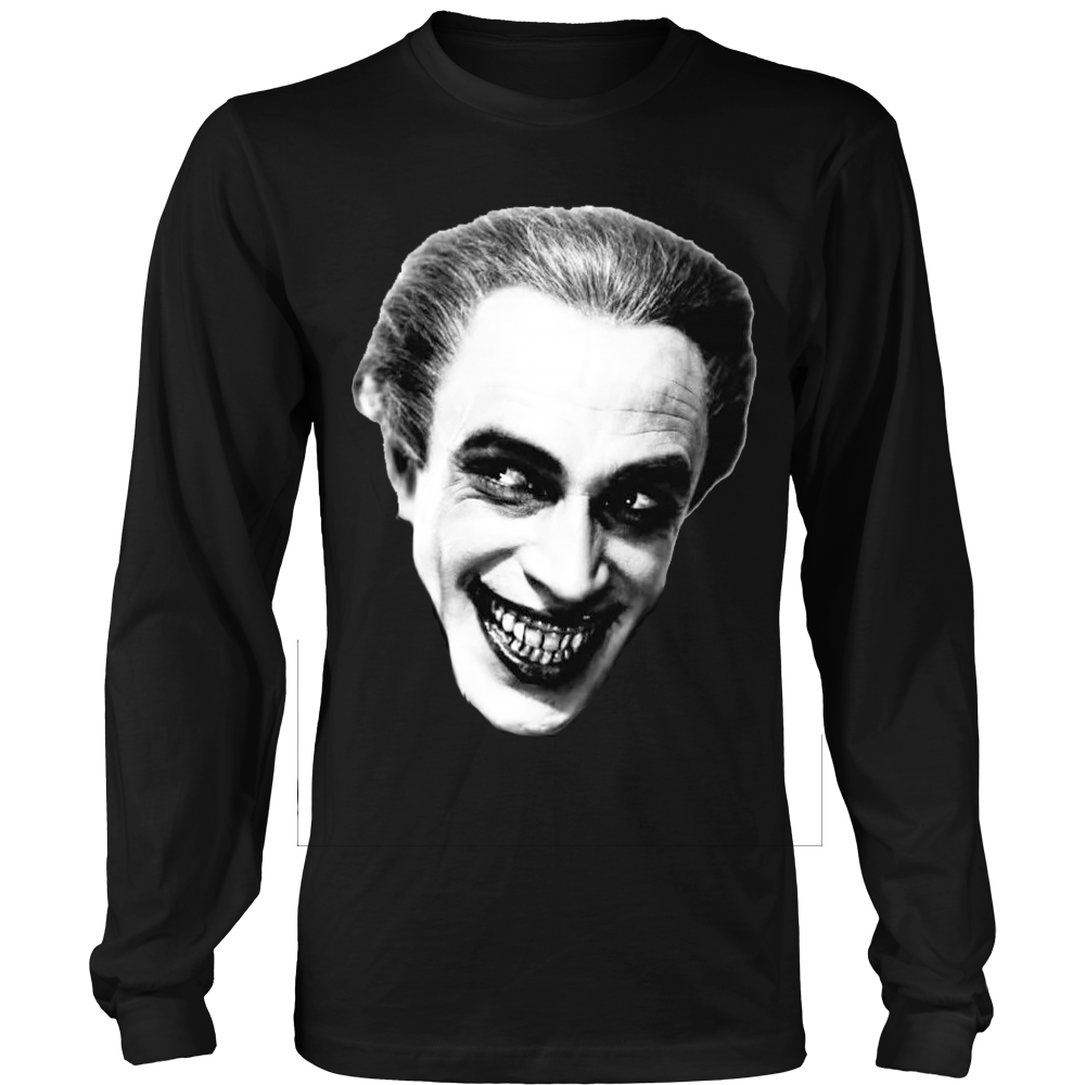 Man Who Laughs image on long sleeve T