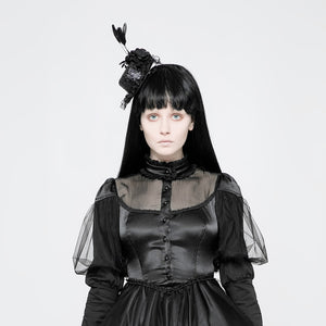 Gothic Lolita Sweet Tiny Black Hat Hair Jewelry/Accessory,  Steampunk Retro