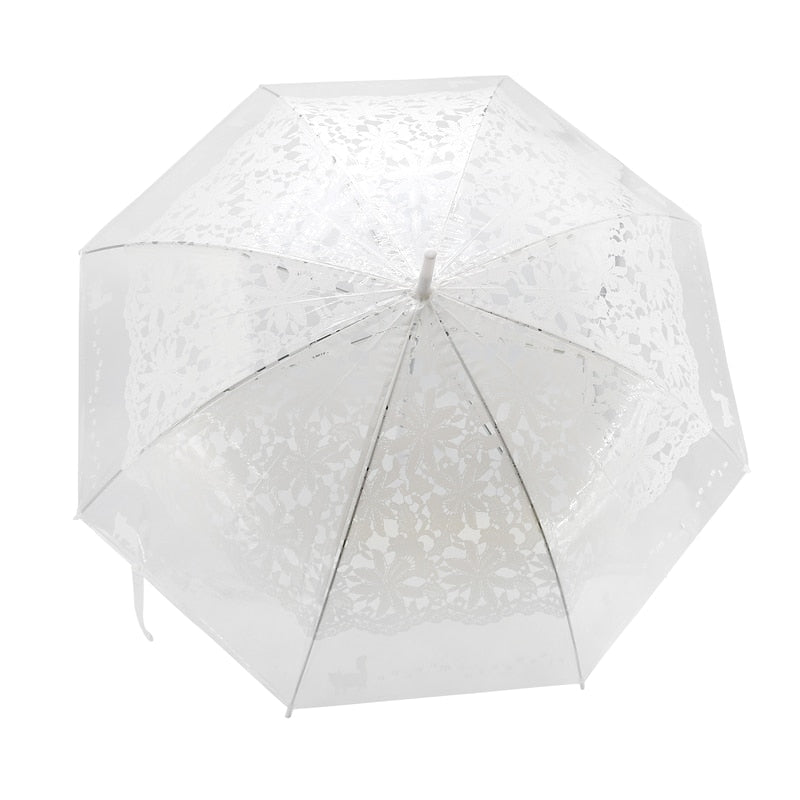 Romantic Lace Design with cats -  Transparent Umbrella