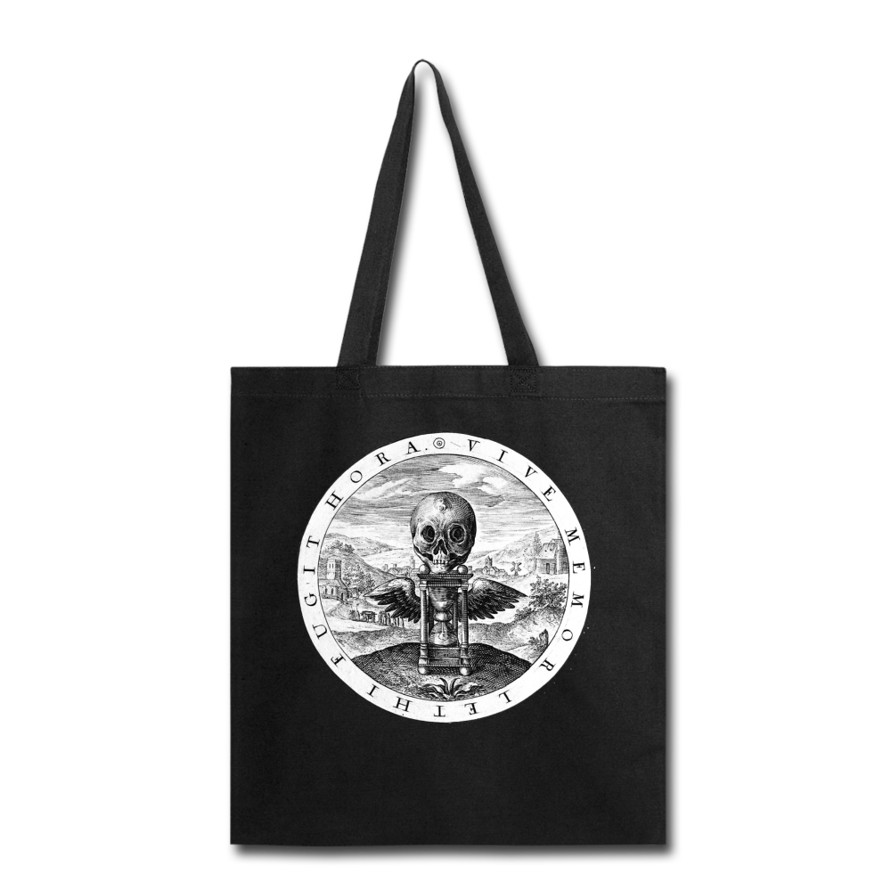 Vive Memor Leti Fugit Hora tote bag - Live Mindful of Death, the Hour Flies - black