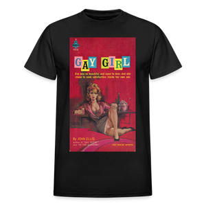Black Adult T-Shirt - Gay Girl Pulp Fiction Cover - black