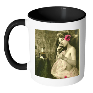 Victorian Pinup girl photo on 11oz mug