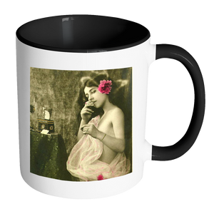 Victorian Pinup girl photo on 11oz mug